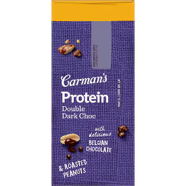 Carman's Protein Bars Double Dark Choc with Belgian Chocolate