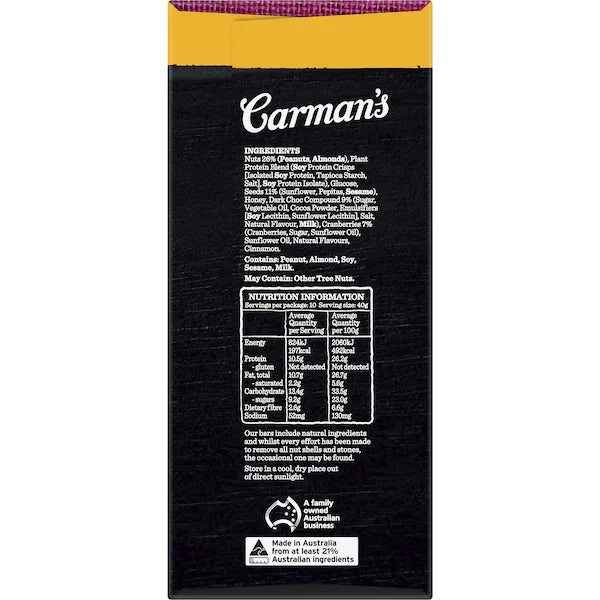 Carman's Protein Choc Cranberry