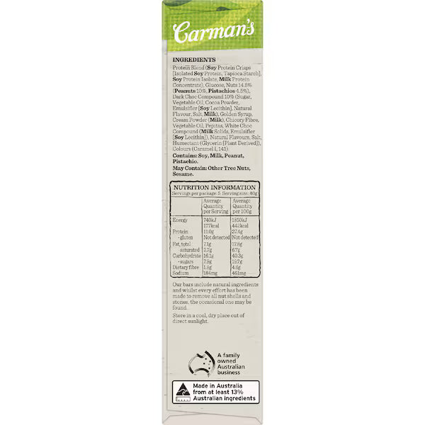 Carman's Protein Pistachio Delight Bars