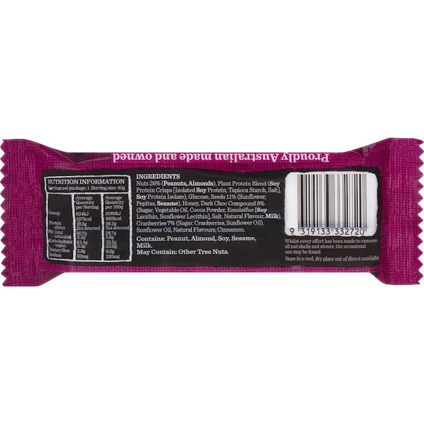 Carman's Protein Bars Dark Choc & Cranberry