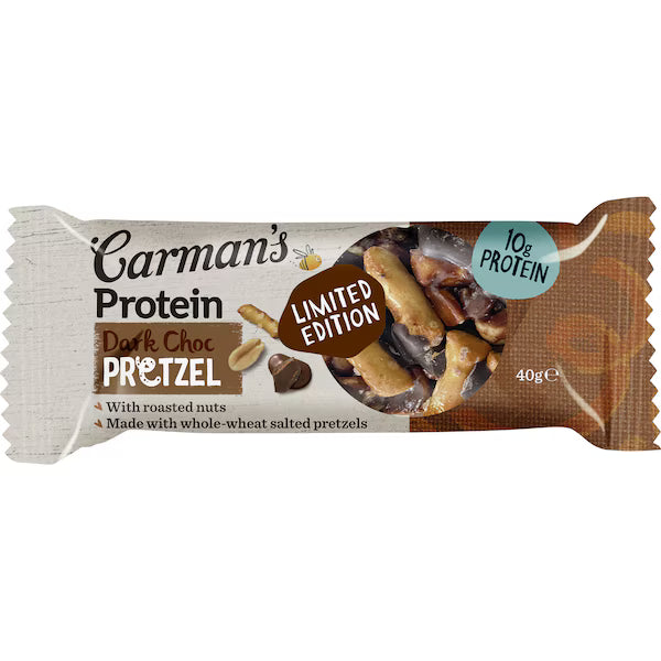 Carman's Protein Nut Bars Dark Chocolate Pretzel