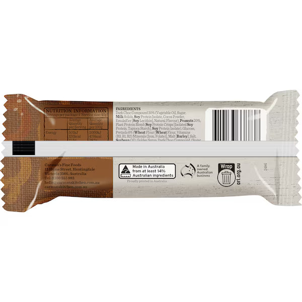 Carman's Protein Nut Bars Dark Chocolate Pretzel
