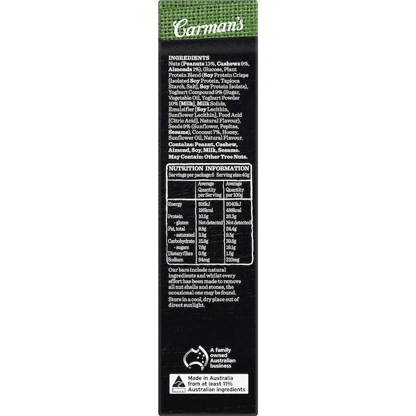 Carman's Protein Bars Coconut, Yoghurt & Roasted Nut
