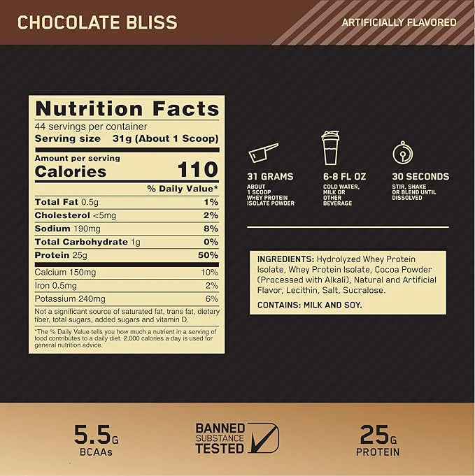 Gold Standard 100% ISOLATE by Optimum Nutrition