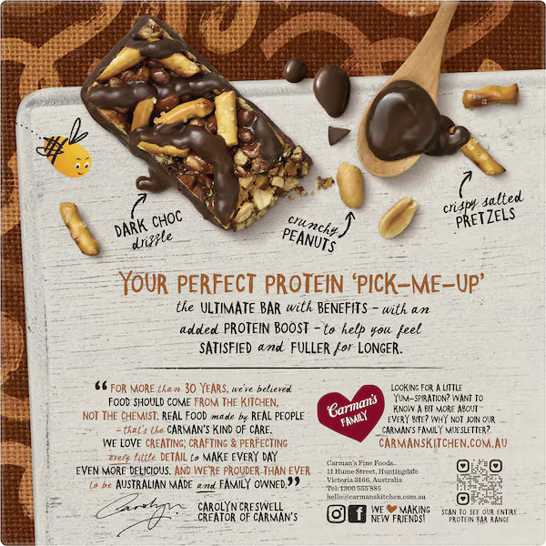 Carman's Protein Nut Bars Dark Chocolate Pretzel